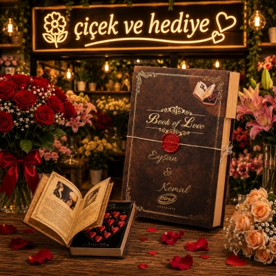 Özel Çikolata Dolu Aşk Kitabı - Book Of Love