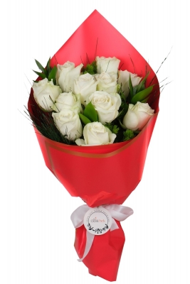 11 Beyaz Gül Çiçek Demeti