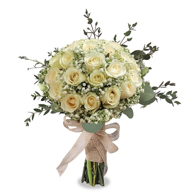 21 Beyaz Gül Buketi