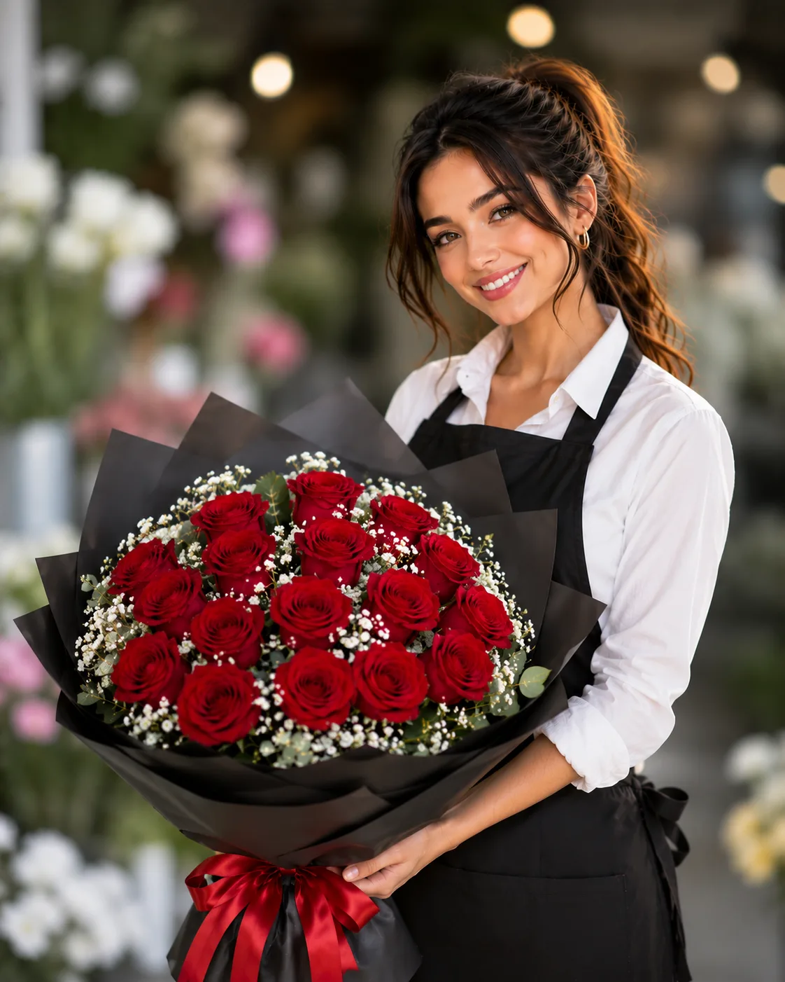 25 Kırmızı Gül Çiçek Buketi