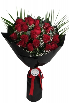 25 Kırmızı Gül Çiçek Buketi