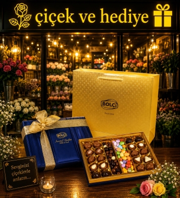 Saten Lacivert Hediye Çikolata Kutu diyarbakır çikolata 