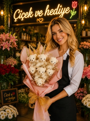 7`Li Ayıcık Buketi