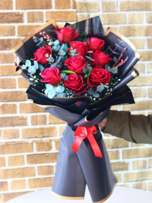 Sonsuz Aşkım 9`lu Gül Buketi