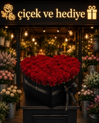 Kalpli Kutuda Kırmızı Güller