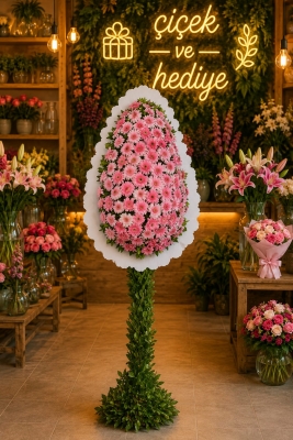 Pembe Düşler Gerbera Çelengi