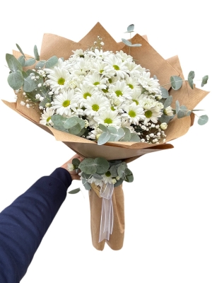 Beyaz Papatyalar Çiçek Buketi