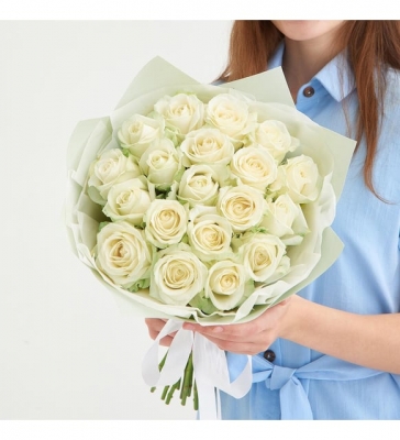 Beyaz Rüya  21 Beyaz Gül Buketi