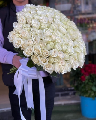  Gold Beyaz 41 Adet  Gül Buketi