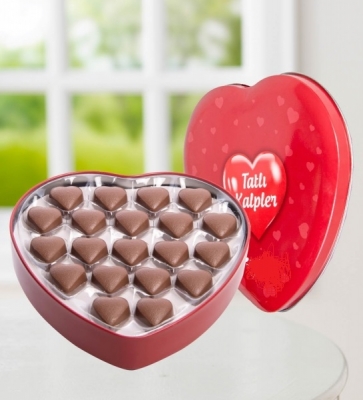 BonnyFood-Aşkın Tadı Kalpli Çikolata Kutusu