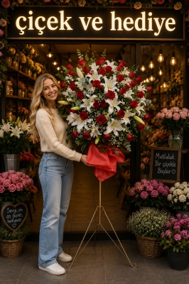Kırmızı Gül ve Lilyum Ferforje