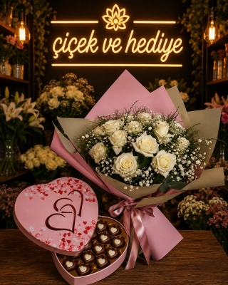 Beyaz Güller13 Adet  Çikolatası