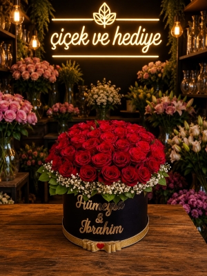 Siyah Kutuda 41 Kırmızı Gül
