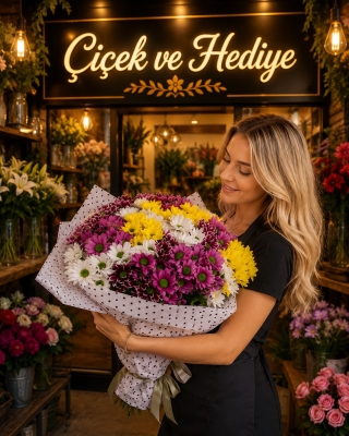 Dev Krizantem Buketi