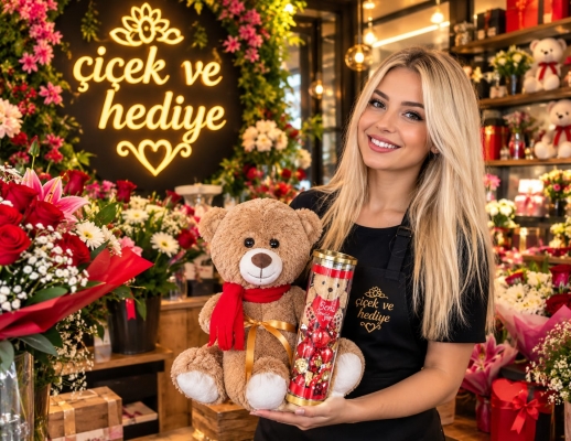 Mutlu Ayıcık ve Bolçi Pookie Bear Love 120 gr Çikolata