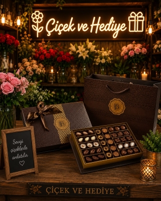 Diamond Kahverengi Hediye Çikolata Kutu diyarbakır çiçek ve çikolata siparişi