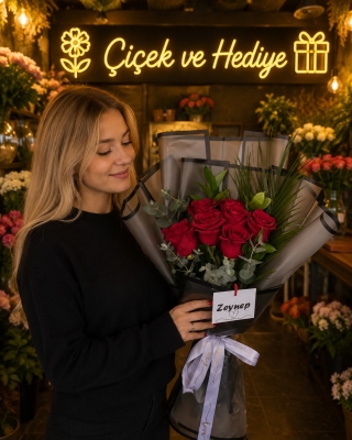 Hayatımın Aşkına 7`li Gül Buketi