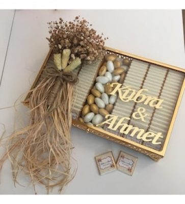 Gold Cam Kutu Kız İsteme Çikolatası