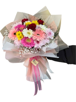 Renkli Papatyalar Çiçek Buketi