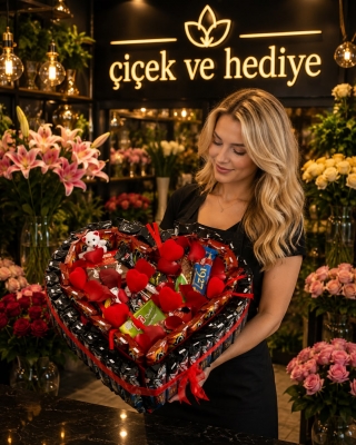 Romantik Kalp Çikolata Kutusu