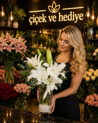 Vazoda Beyaz Lilyum